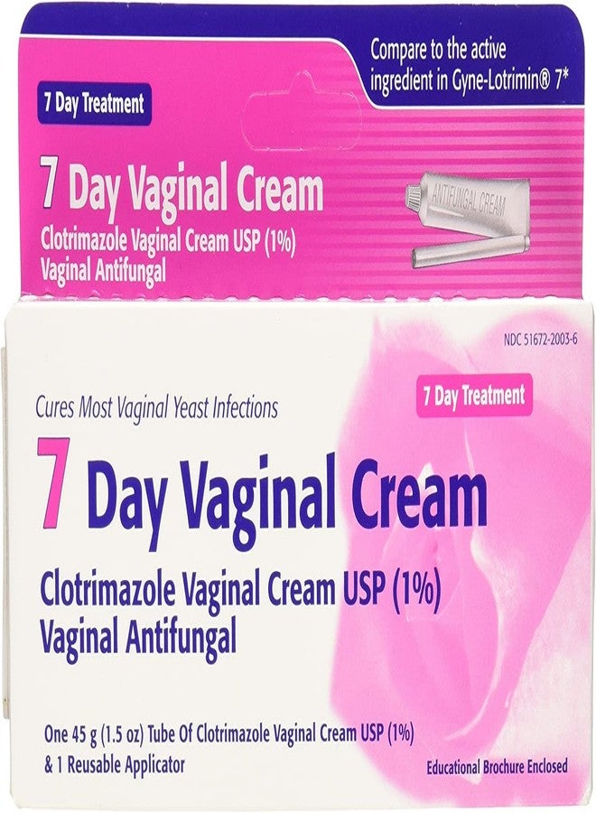 Taro Clotrimazole USP 1% 7-Day Vaginal Cream 1.5 Oz (45g) Yeast Infection Treatment, Feminine Anti-Itch Cream for External Itching & Irritation (Pack of 3) - Image 1